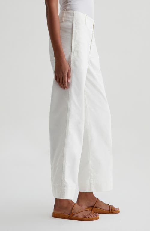 Shop Ag Natasha High Waist Flare Ankle Pants In Powder