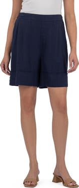 KUT from the Kloth Nicole Pull-On Linen Blend Shorts