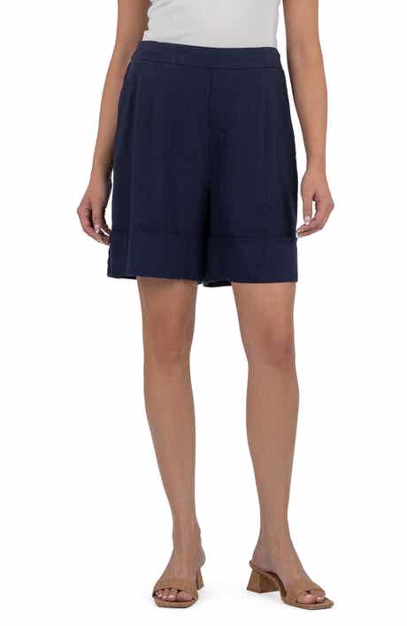KUT from the Kloth Nicole Pull-On Linen Blend Shorts