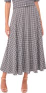 Vince Camuto Plaid Full Maxi Skirt