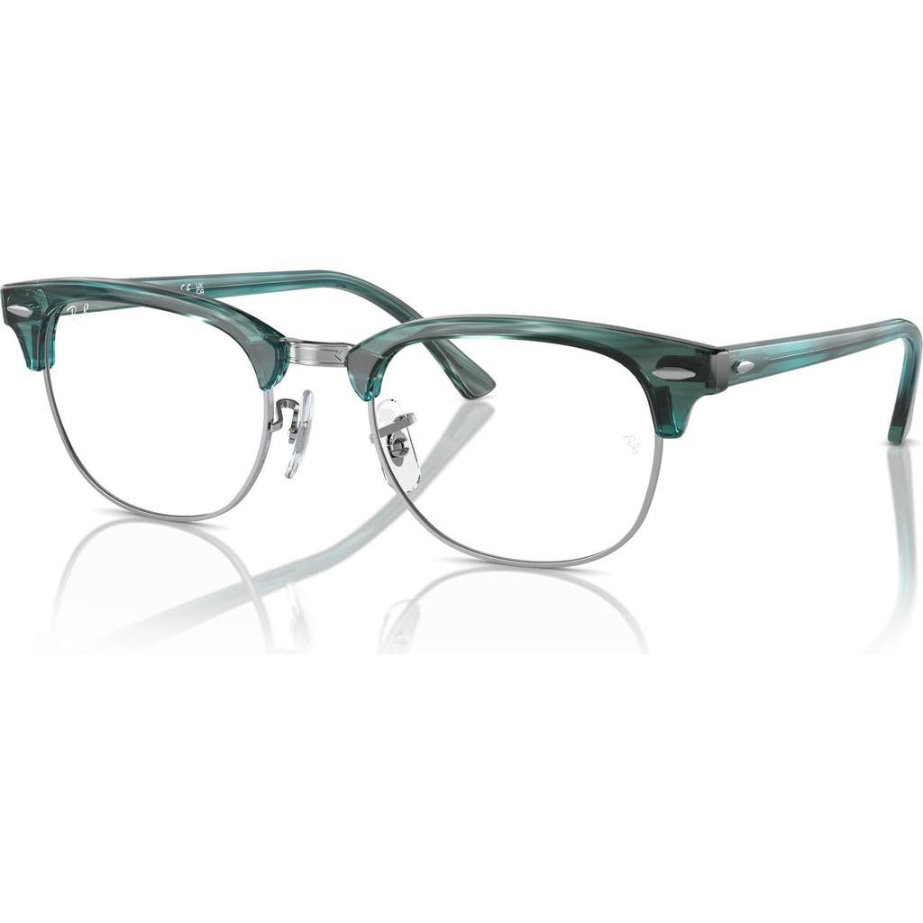 Ray Ban Ray-ban 51mm Square Optical Glasses In Green