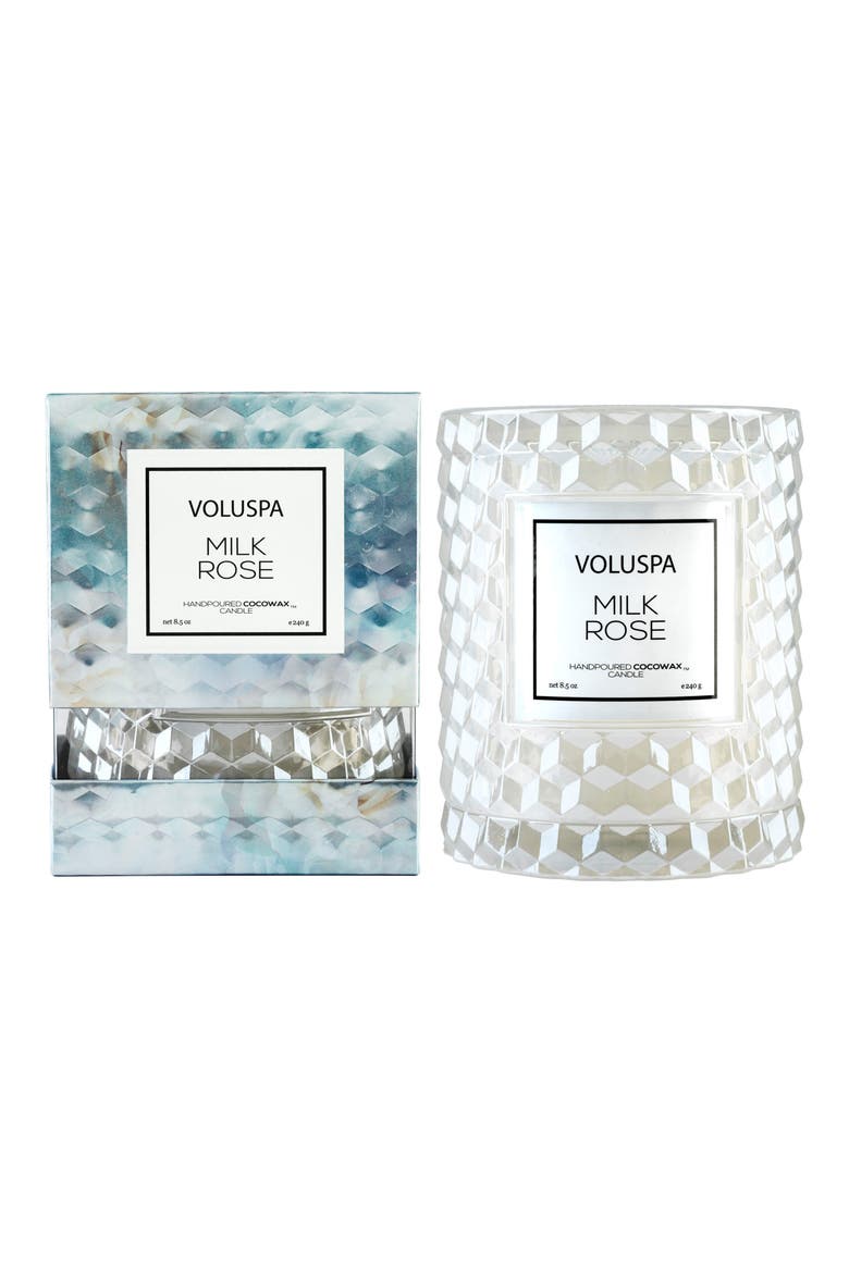 Roses Icon Cloche Cover Candle, Alternate, color, MILK ROSE