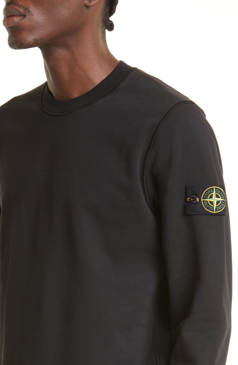 Stone Island Logo Patch Cotton Sweatshirt, Alternate, color,