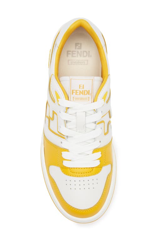Shop Fendi Ff Match Sneaker In Yellow/white
