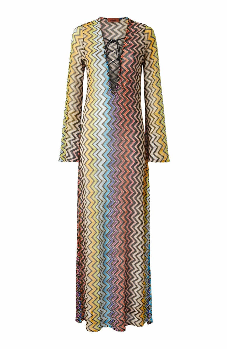 Missoni Long Caftan With Zig Zag Pattern, Alternate, color,