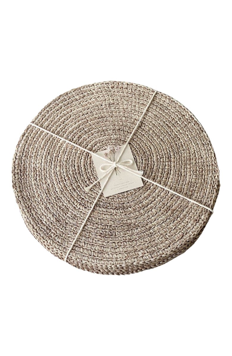 Tallo de Olivo Fique Spiral Placemat Set of 4, Main, color, Natural