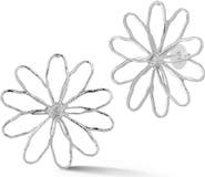 SPHERA MILANO Hammered Flower Stud Earrings