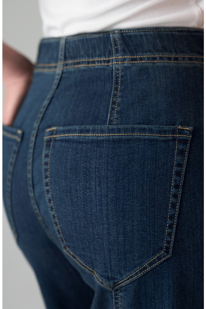 High Waist Seam Detail Wide Leg Jeans, Alternate, color, CROSSWIND