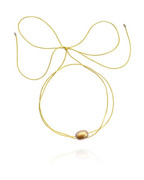 Lily Tie Jet Necklace