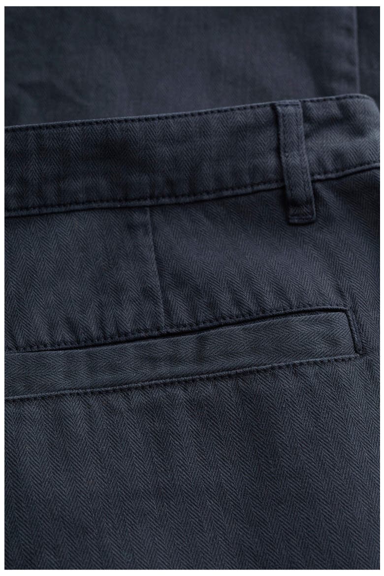 Helmsman Pleated Tapered Linen & Organic Cotton Pants, Alternate, color, INKWELL