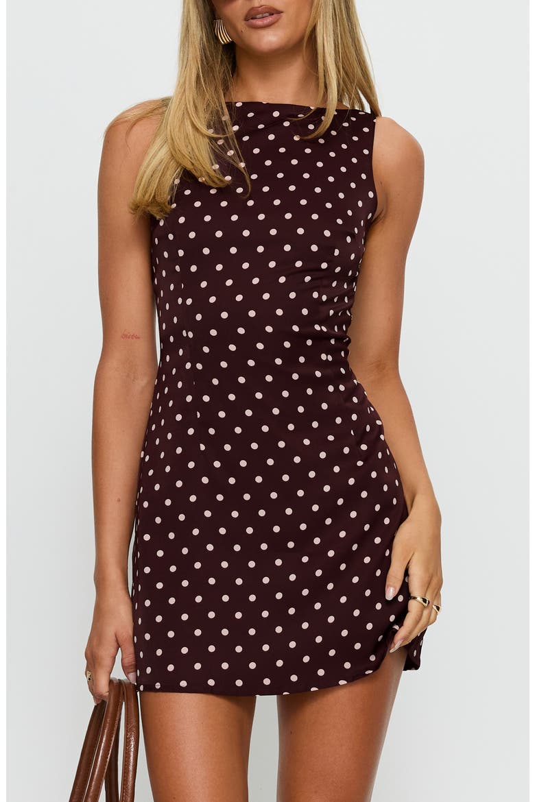 Kherin Polka Dot Skirted Romper, Main, color, WINE POLKA