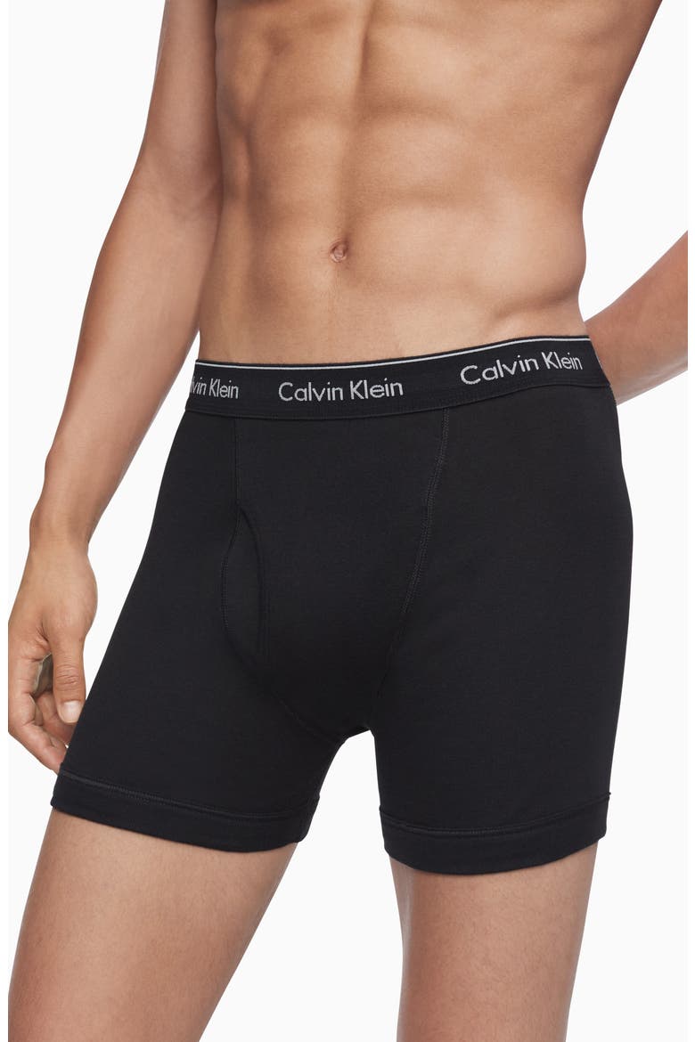 Classics 3-Pack Cotton Boxer Briefs, Alternate, color, BLACK