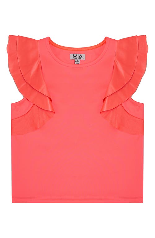 MIA New York Kids' Flutter Sleeve Top in Coral  product