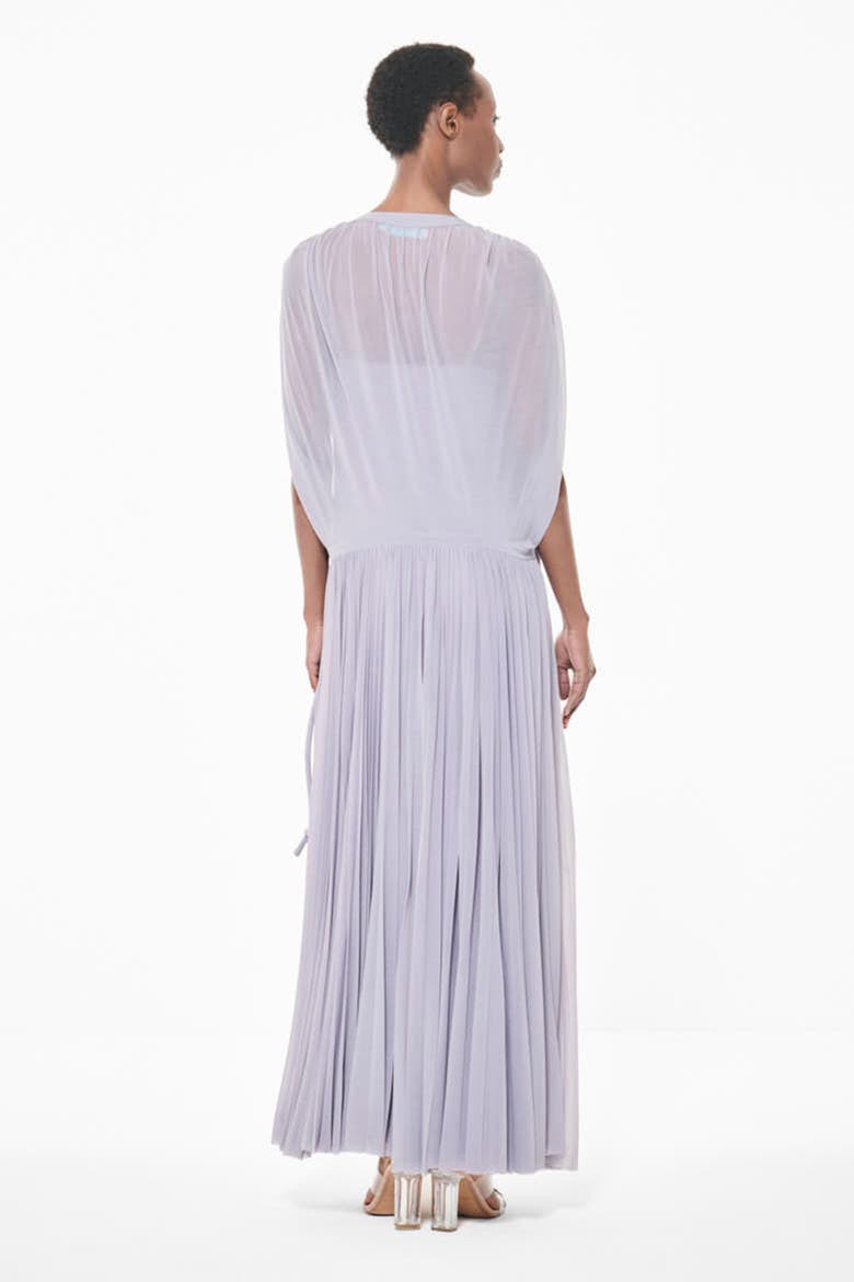 Pleated Marked Waist Dress, Alternate, color, Light/Pastel Purple