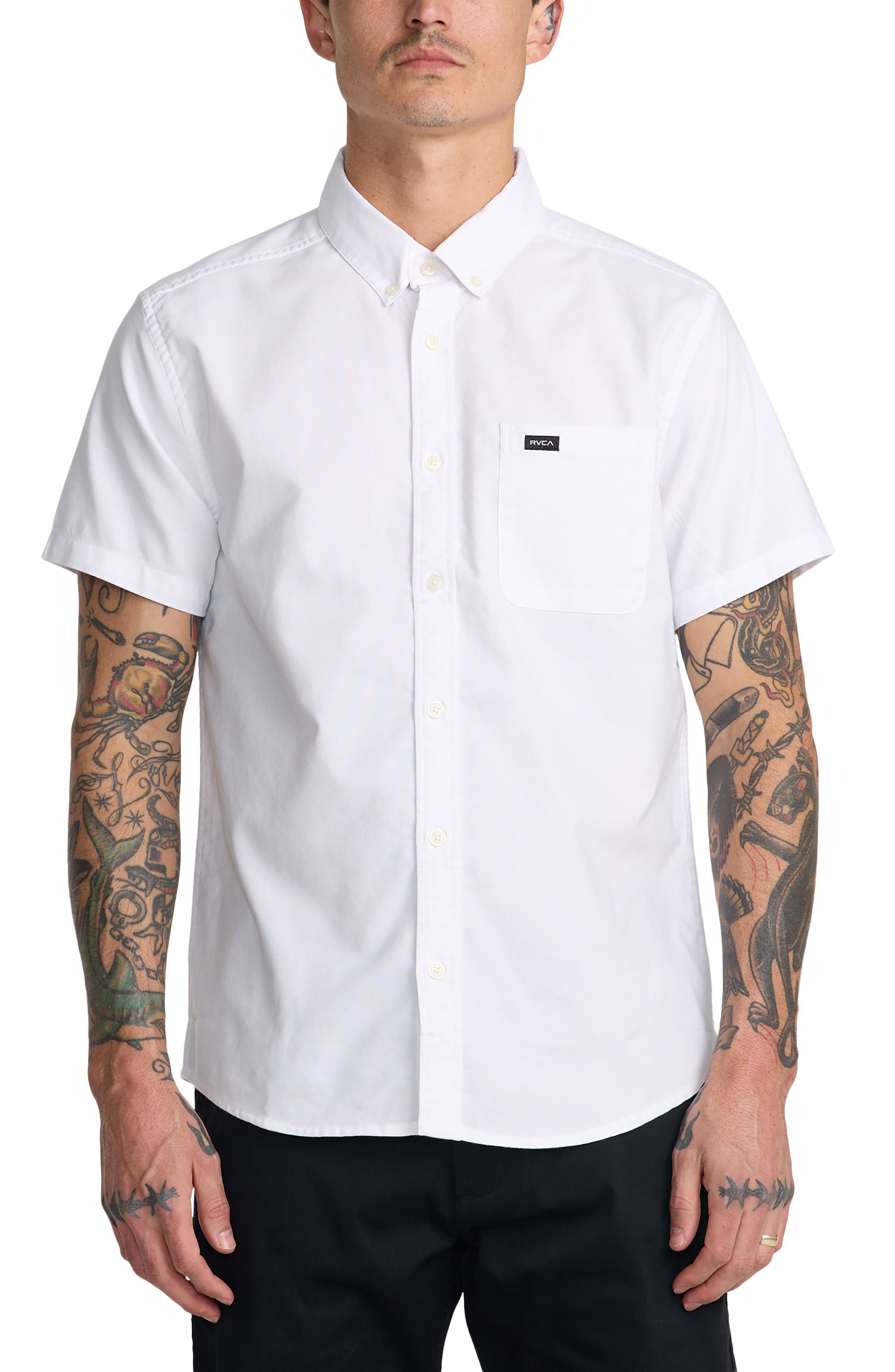 That'll Do Slim Fit Solid Short Sleeve Button-Down Shirt - image 3