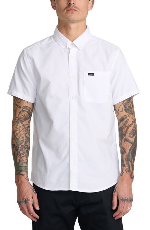 That'll Do Slim Fit Solid Short Sleeve Button-Down Shirt