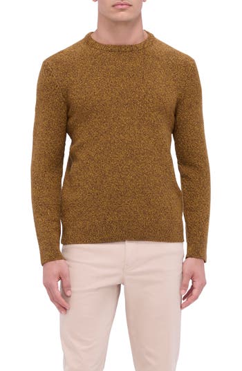 Bugatchi Mouliné Merino Wool Sweater In Dijon