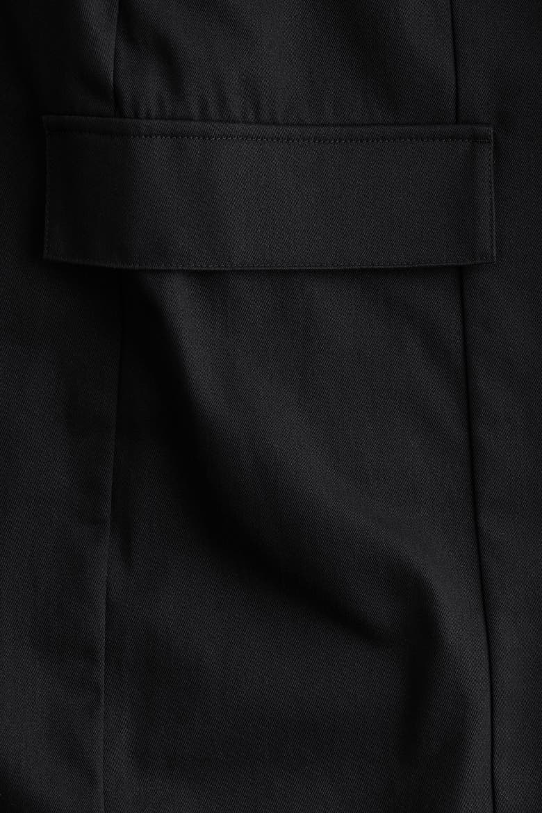 Barrel-leg Cargo Pants, Alternate, color, Black
