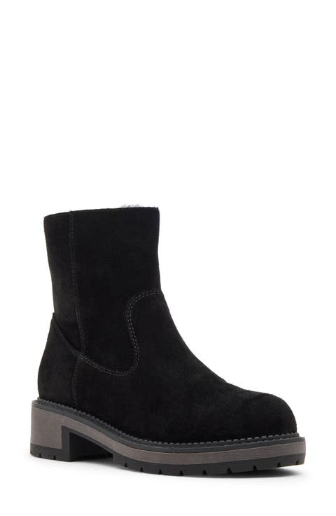 Nikkie Waterproof Suede Faux Fur Lined Boot (Women)
