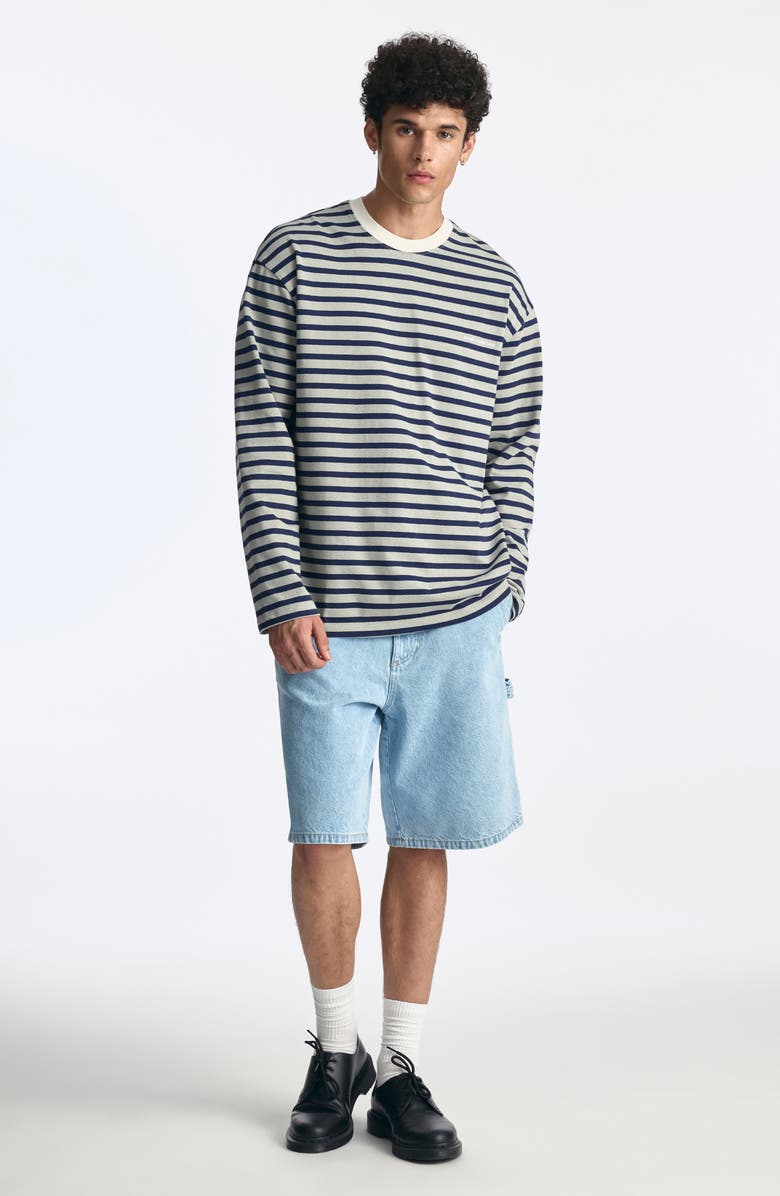 Brooklyn Industries Stripe Long Sleeve Cotton T-Shirt, Alternate, color, Navy Stripe