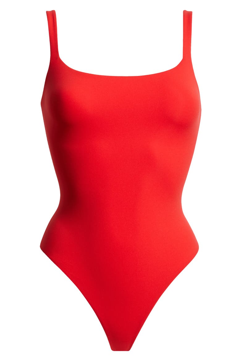 Fits Everybody Square Neck Bodysuit, Alternate, color, CHERRY