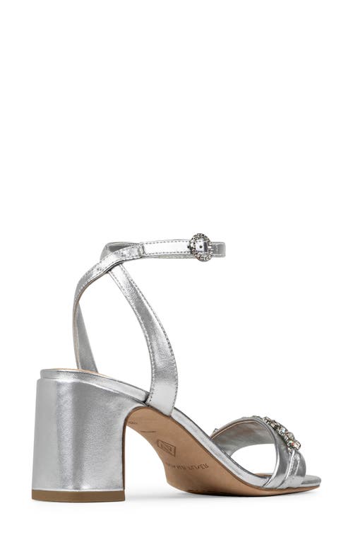 Donald Pliner Crystal Ankle Strap Sandal In Silver