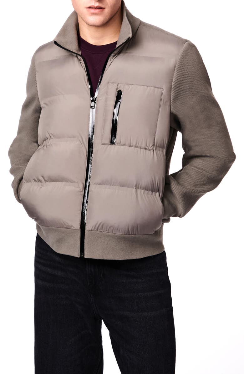 Bernardo Knit Combo Puffer Jacket, Alternate, color,