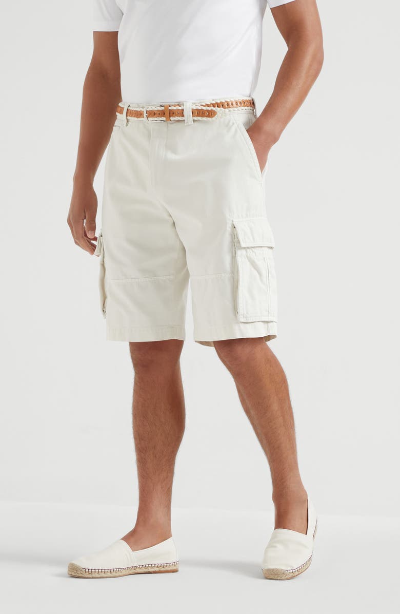 Brunello Cucinelli Gabardine Bermuda shorts, Alternate, color, 