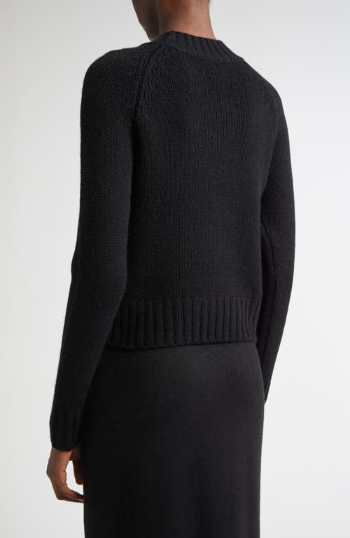 Vince Raglan Sleeve Wool & Cashmere Crewneck Sweater In Black