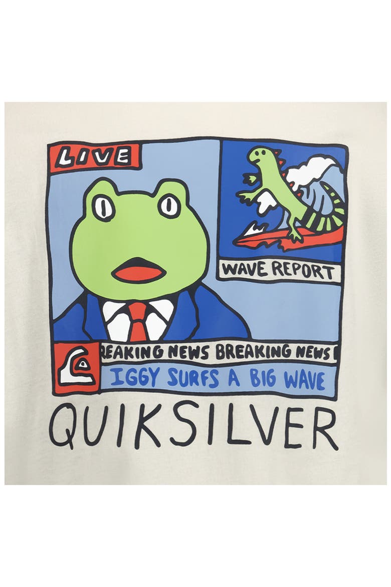 Kids' News Broadcast Graphic T-Shirt, Alternate, color, SILVER BIRCH