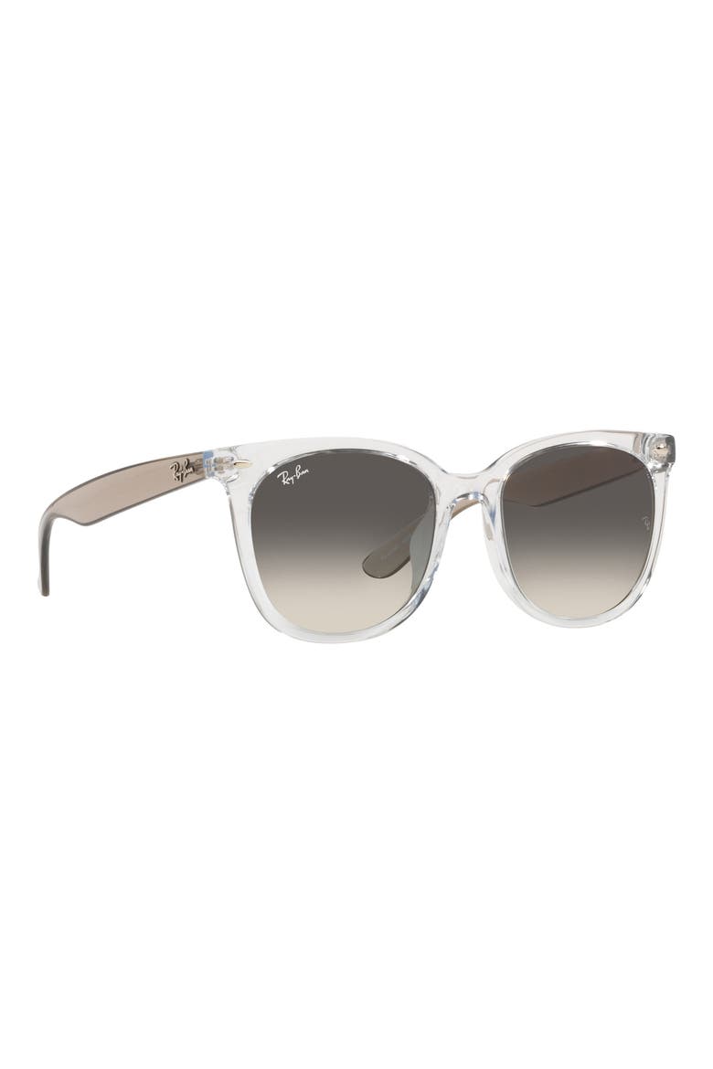 55mm Gradient Square Sunglasses, Alternate, color, TRANSPARENT / GREY GRADIENT