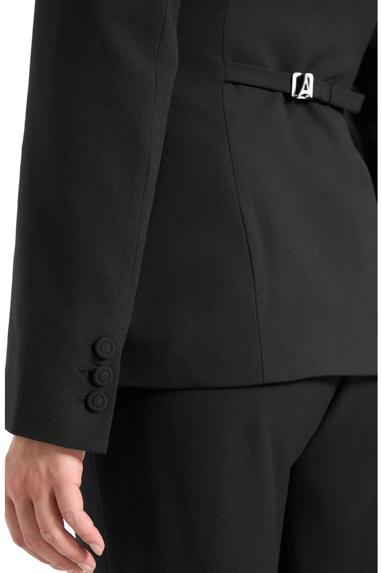 Harper Tailored Cinch Blazer With Detachable Collar, Alternate, color, Black
