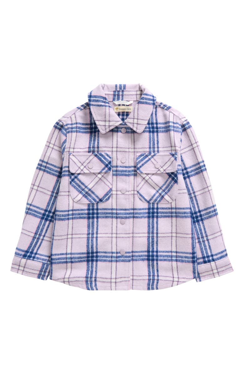 Tucker + Tate Kids' Plaid Fleece Snap-Up Shacket, Main, color,