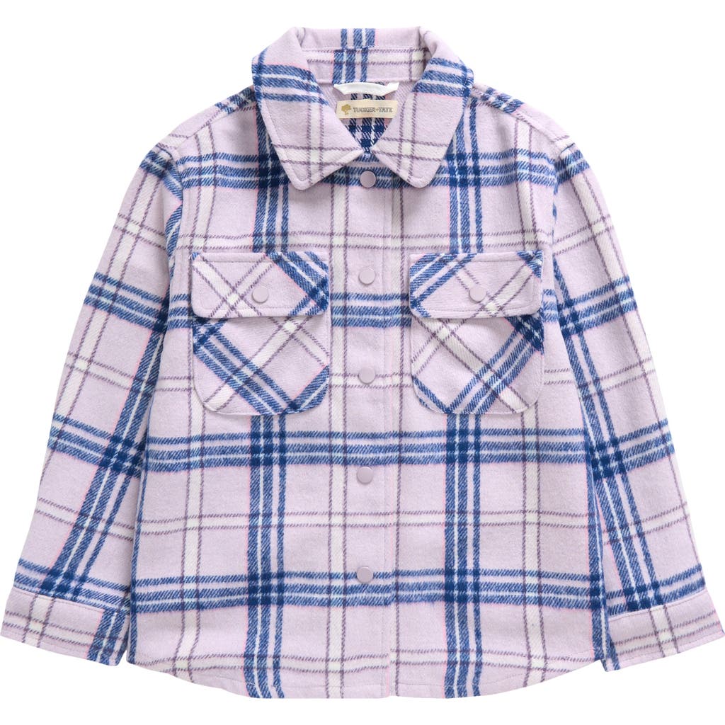 TUCKER + TATE TUCKER + TATE KIDS' PLAID FLEECE SNAP-UP SHACKET