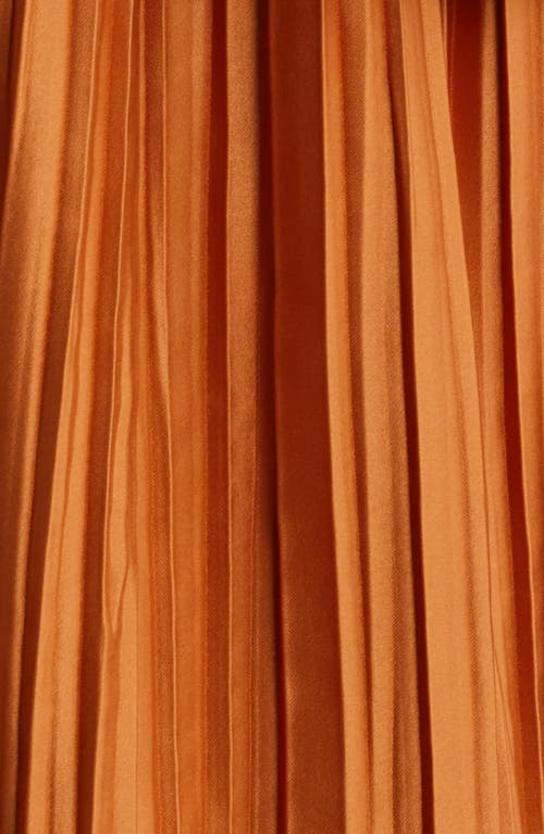 Shop Cult Gaia Sofila Variegated Pleat Twist Neck Minidress In Bourbon