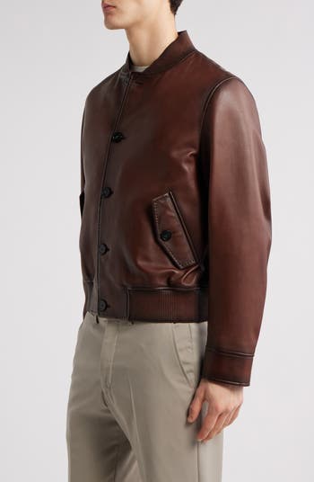 Leather Bomber Jacket