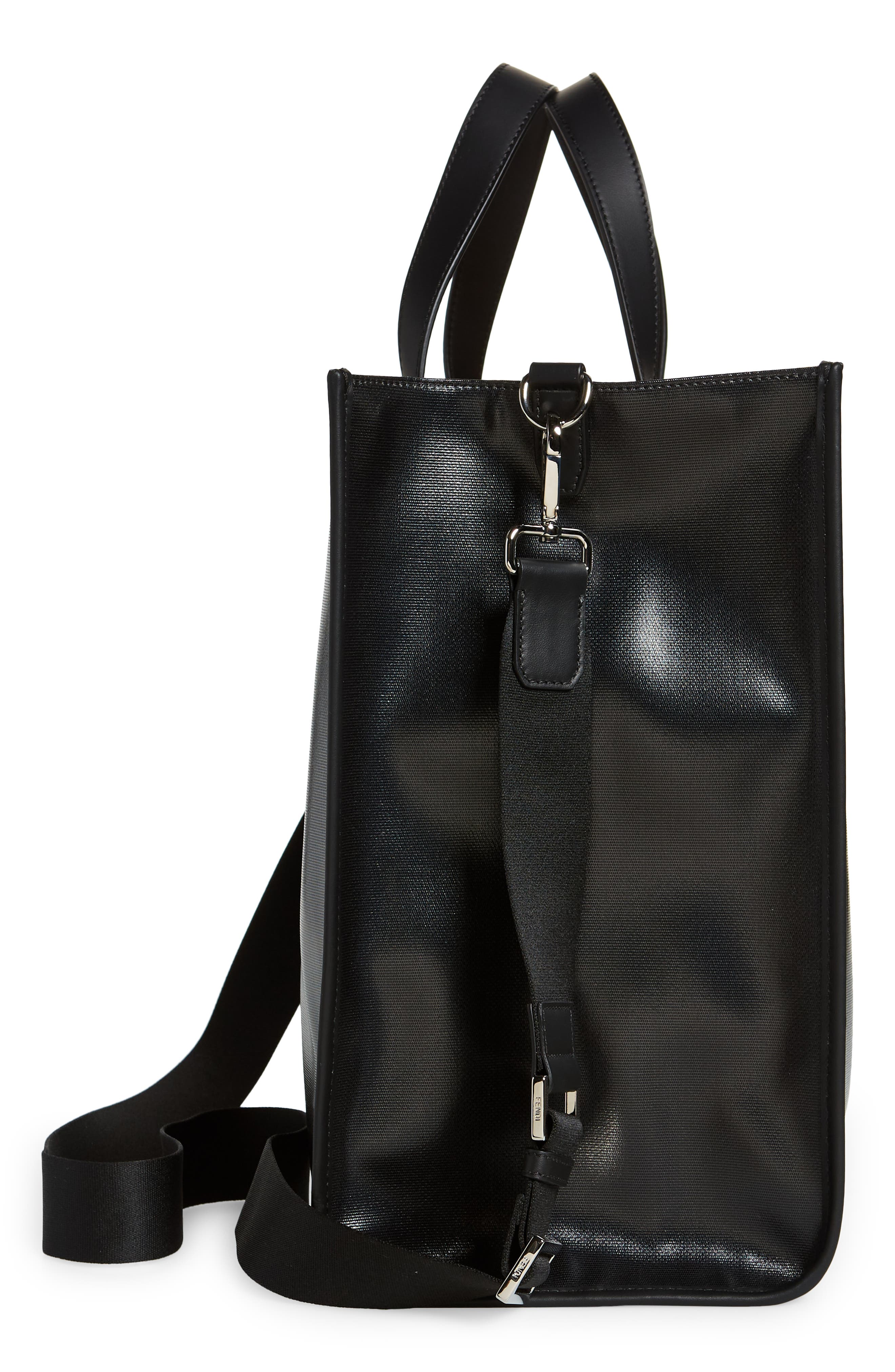 Fendi x Sarah Coleman Fisheye Logo Coated Canvas Tote, Alternate, color, 