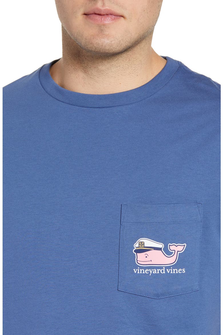 Lobster Bake Whale Pocket T-Shirt, Alternate, color, MOONSHINE