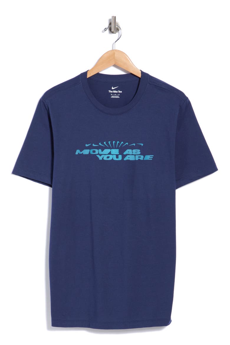 Move as You Are Graphic T-Shirt, Main, color, MIDNIGHT NAVY