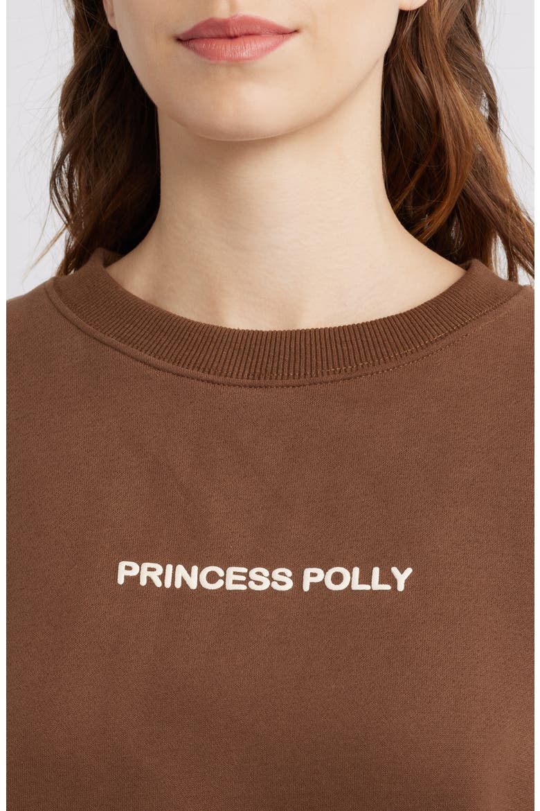 Logo Graphic Crewneck Sweatshirt, Alternate, color, BROWN