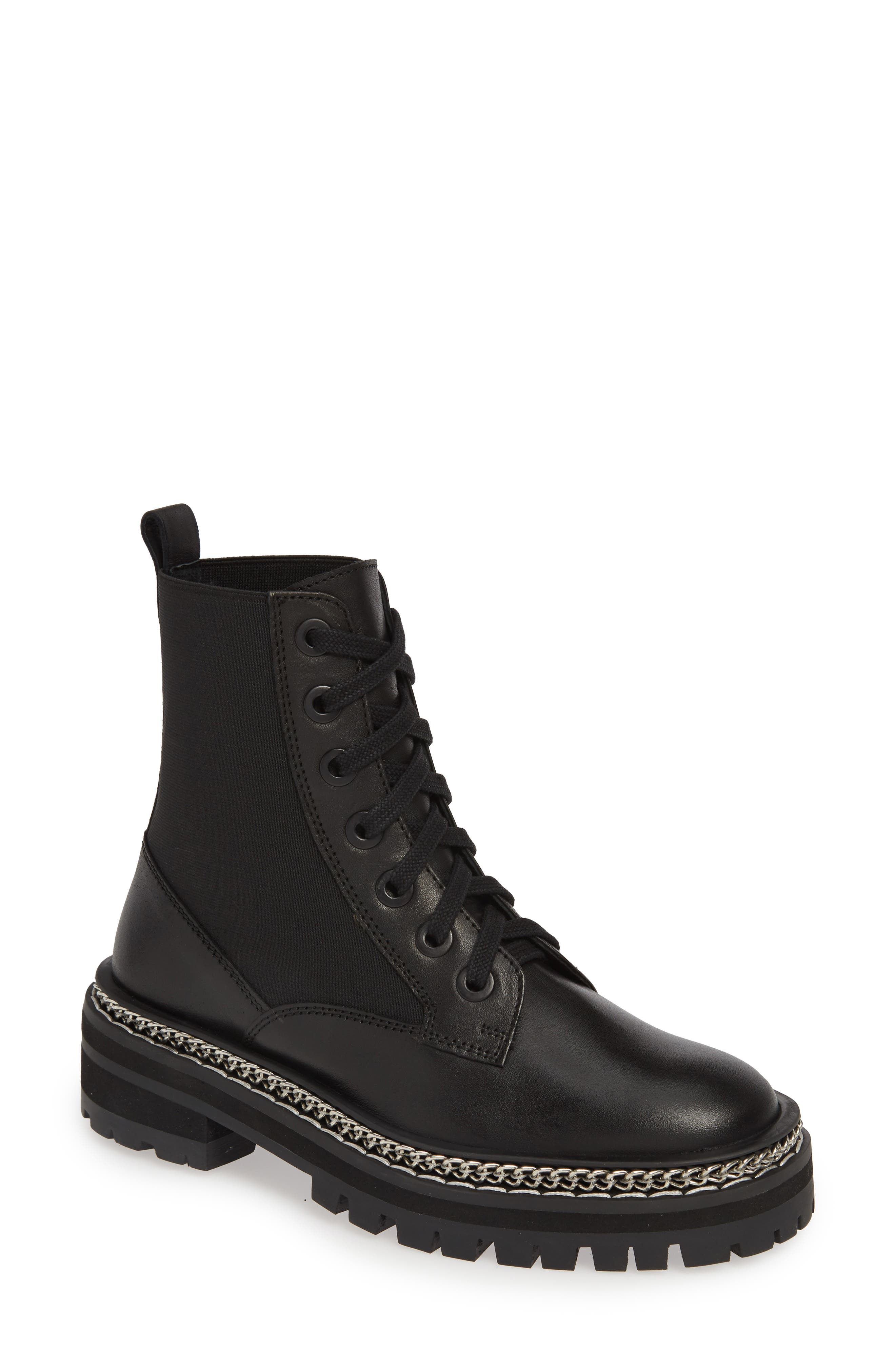 Topshop Ashton Chain Moto Boot, Main, color, 