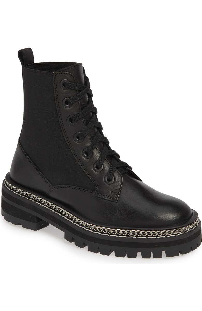 Topshop Ashton Chain Moto Boot, Main, color,