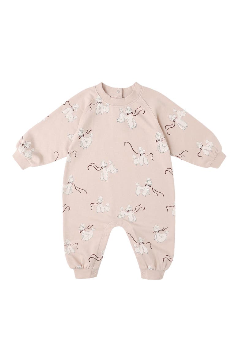 Poodle Print Cotton Blend Romper, Main, color, BLUSH
