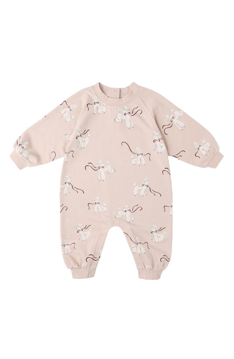 Rylee + Cru Poodle Print Cotton Blend Romper, Main, color, Blush