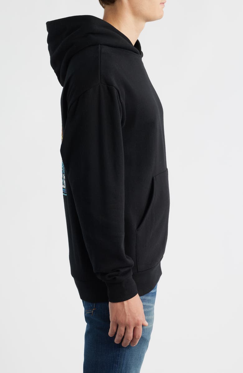 DARK SEAS Sailor's Sun Oversize Cotton Blend Hoodie, Alternate, color, Black