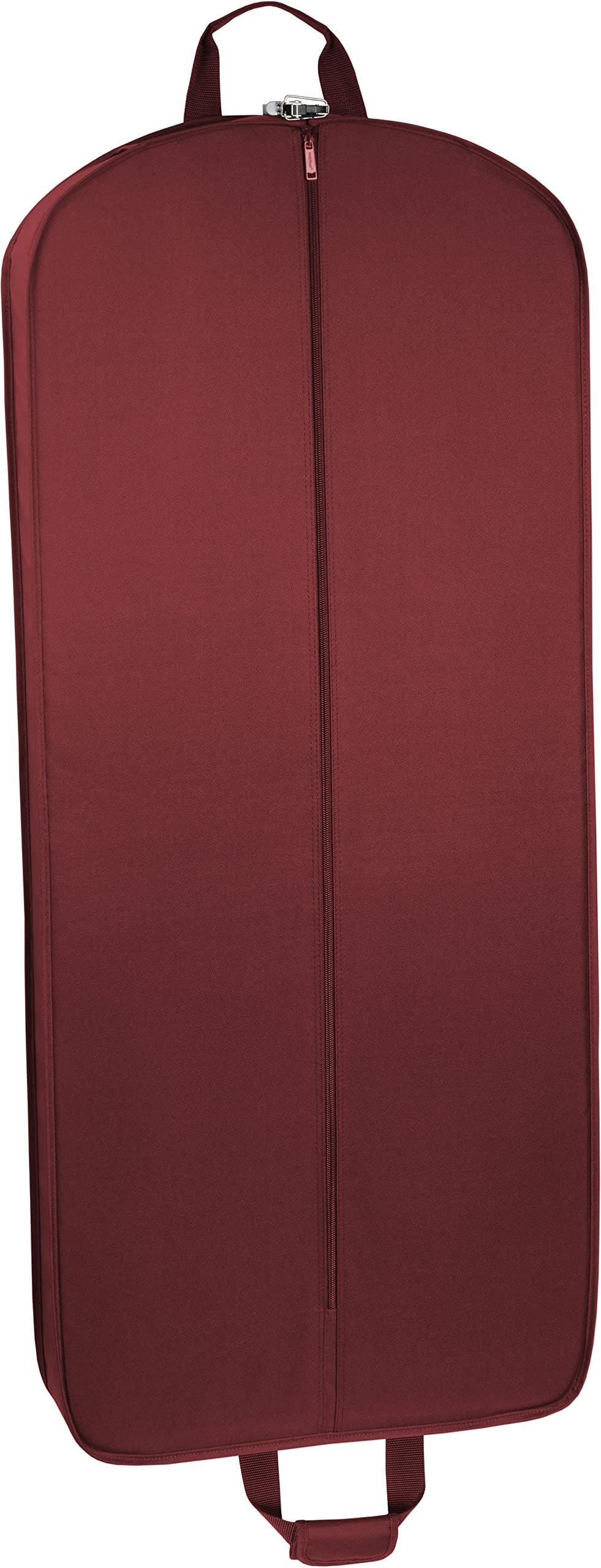 Wallybags 52" Deluxe Travel Garment Bag with two pockets, Alternate, color, Merlot