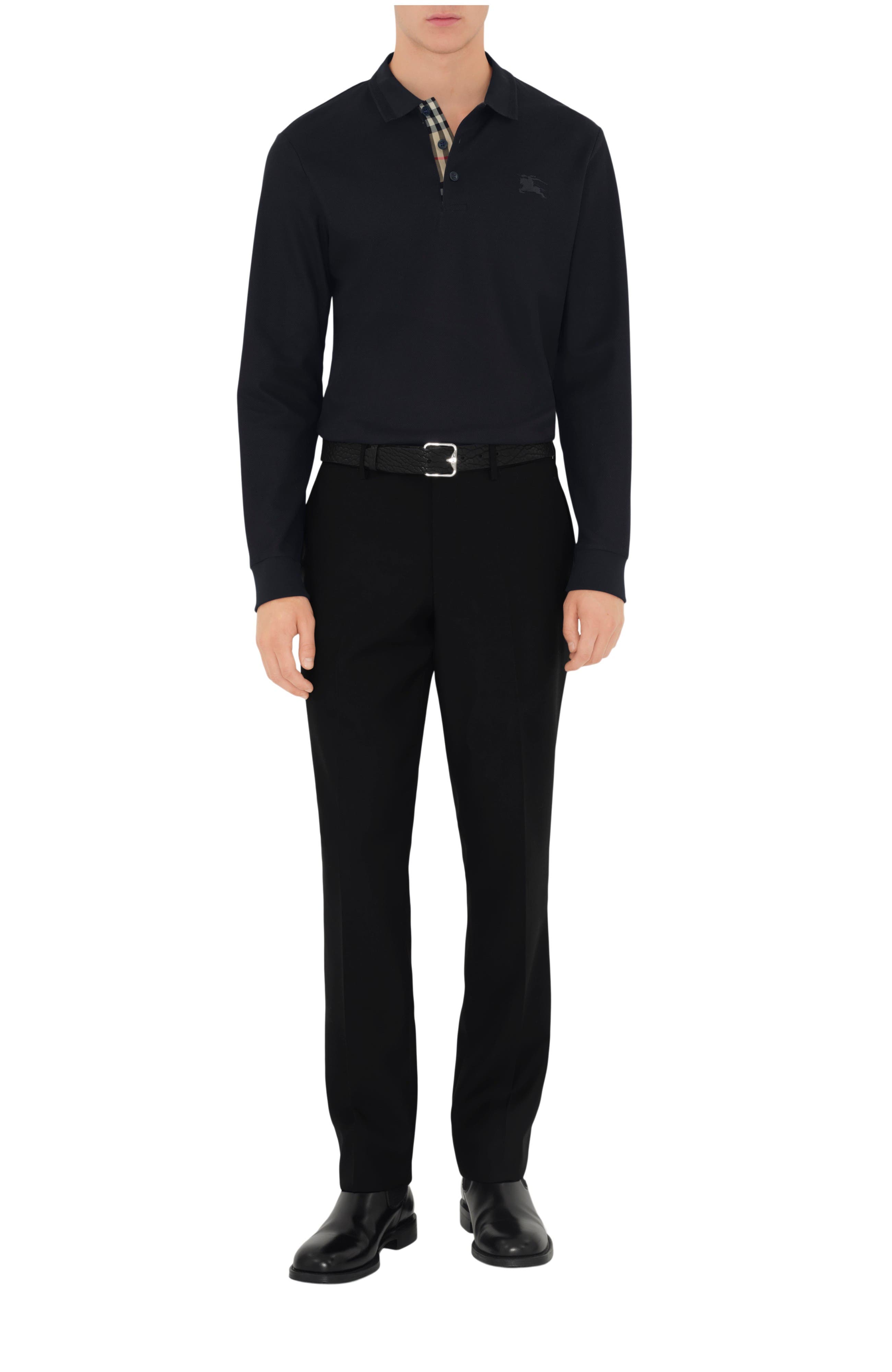 Long-sleeve Cotton Polo Shirt - image 3