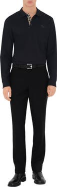 Burberry Long-sleeve Cotton Polo Shirt