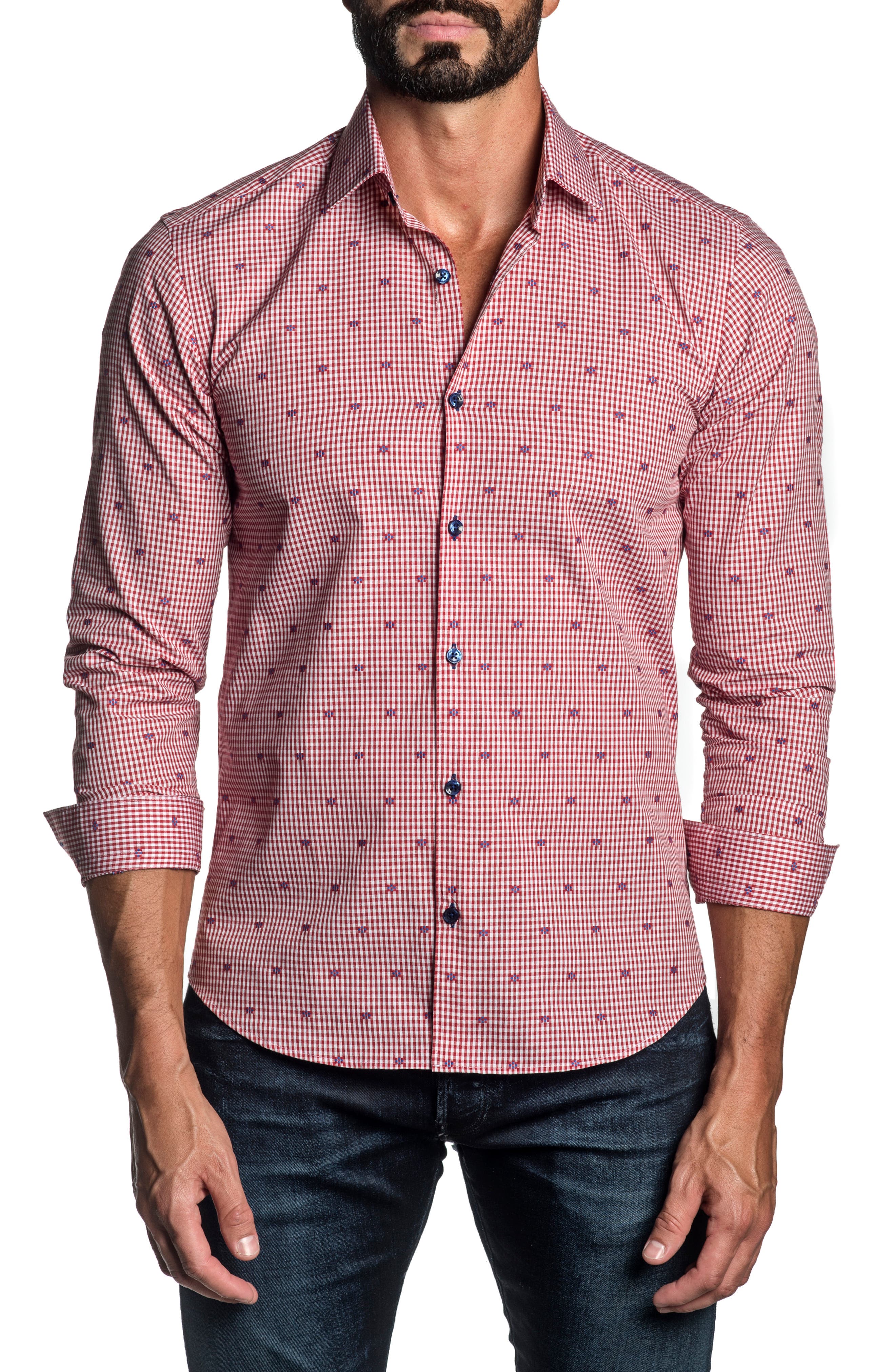 Jared Lang Regular Fit Check Button-Up Shirt (Men) | Nordstrom