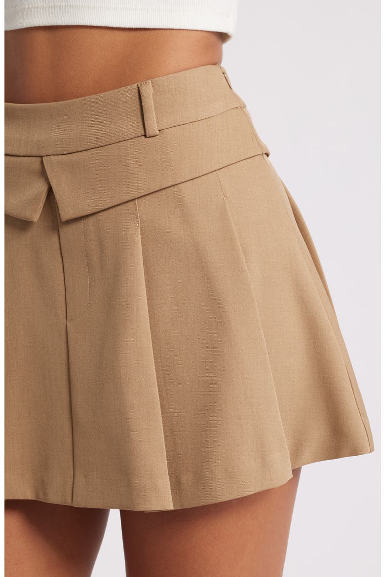 Pleated Miniskirt, Alternate, color, KHAKI